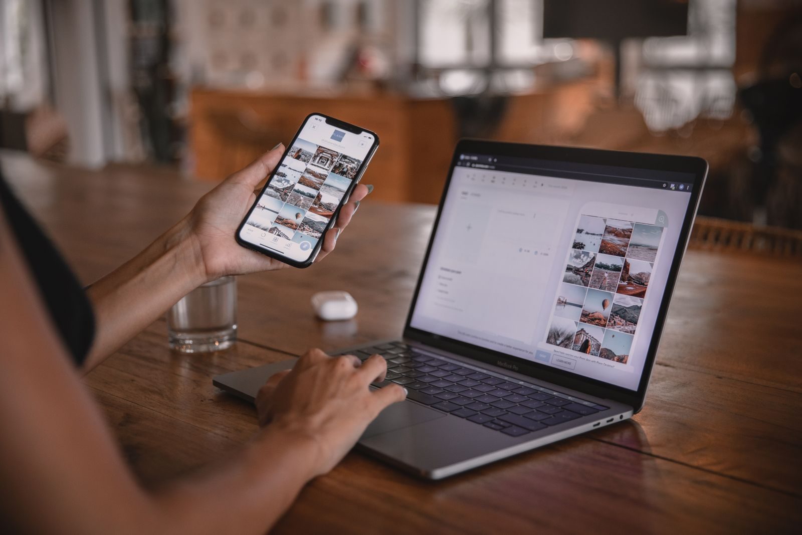 Someone checking a site on their phone